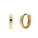 Lucardi Dames Zilveren goldplated oorringen met zirkonia 11 mm