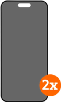 BlueBuilt Apple iPhone 16 Pro Privacy Filter Screenprotector Glas Duo Pack