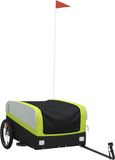 vidaXL Fietstrailer 45 kg ijzer zwart en groen