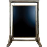 Rustiek handgemaakt krijtbord bord: uniek ontworpen houten stoepbord prikbord met dubbelzijdig display. Alternatief voor A-frame en sandwichbord borden. Gebruik krijt of vloeibare krijtmarkeringen.