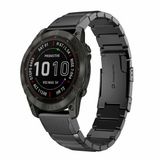 By Qubix - Stainless steel schakelband - Zwart - Geschikt voor Garmin Fenix 9 / 9 pro - 47mm