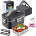 Boîte à lunch électrique - boîte chauffante 220V - 1,8 litre, 75W - Chauffe-plat portable - Récipient amovible en acier inoxydable - Convient pour le bureau et la maison