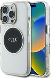 Guess Classic Logo Serie - Hoesje voor mobiele telefoon - iPhone 16 Pro - Magnetische Functie - Elegant Zwart