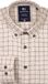 Giordano Brando Long Sleeve Button Down Wooltouch Melange Flanel Check Overhemd Donkerbruin