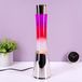 Fisura Lampe à lave chrome avec verre coloré