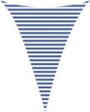 vidaXL Zonneschaduw Driehoekig 3 x 4 x 4 m 100% Polyester Oxford Blauw en wit
