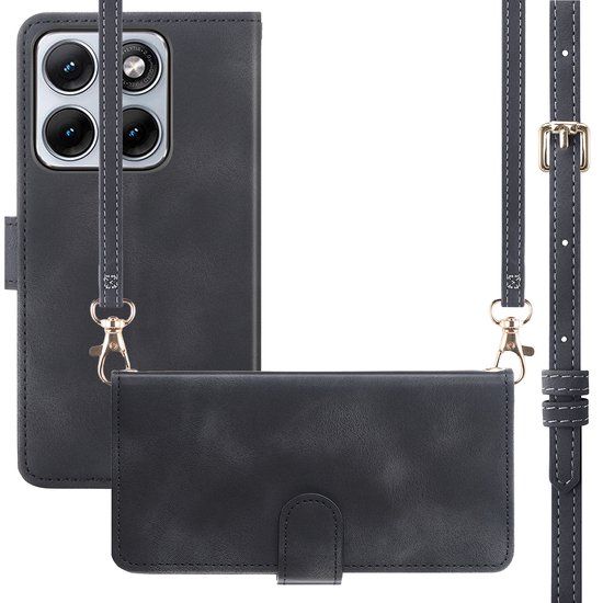 imoshion Bookcase met koord voor de Motorola Edge 70 Fusion - Zwart