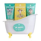 accentra - BE HAPPY bad & doucheset met vanillegeur
