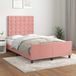 vidaXL Cadre de lit sans matelas, rose, 120x190 cm, velours