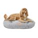 Ferplast Hondenbedkussen voor middelgrote honden, kattenbed, wasbaar synthetisch bouclé materiaal, zachte vulling, 65 x 42 x 4 cm. Grijs