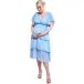 Goddiva Robe de maternité unie en Lurex pour femme