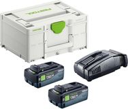 Festool SYS 18V 2xTBX8/SCA16 Energie-set 18V in Systainer (2x 8.0Ah accu + SCA 16 snellader) - 578814