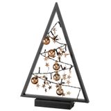 Boltze Home decoratieve kerstboom triangela met led h40cm goud/zwart