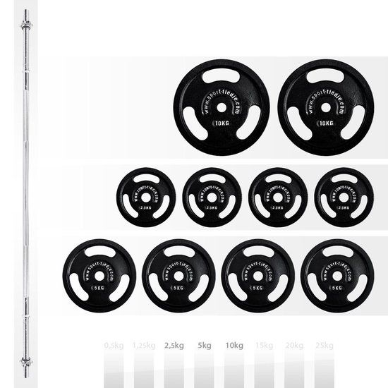 Taurus 60 kg Barbell Set - 180 cm Bar with Cast Iron Weight Plates
