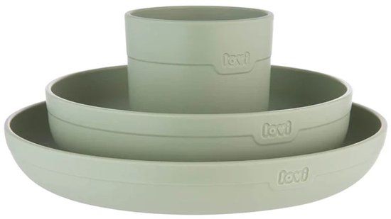 Difrax LOVI Eetset met Beker - Groen