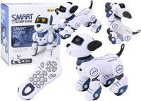 Lean toys Chien robot interactif télécommandé qui danse suit les ordres bleu