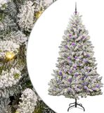 vidaXL Kunstkerstboom 210 cm 300 LED's Warmwit PVC en Staal