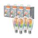 LEDVANCE SMART+ MATTER LED lamp, compatibel met Google, Alexa, Apple, wit glas, 4,8W, 470lm, E27-fitting, gekleurd licht & wit licht, app- of stembediening, levensduur tot 15.000 uur, 4-pack