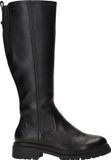 Tamaris - Dames - Laarzen - Zwart - Leer/Synthetisch - Hakhoogte 3-4 cm - Blokhak - Ritssluiting - Ronde neus