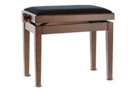 GEWA Pianobank Deluxe, massief hout, in hoogte verstelbaar, noten mat