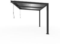 Sojag Mur Hana Louvre - Pergola en aluminium avec toit à lamelles