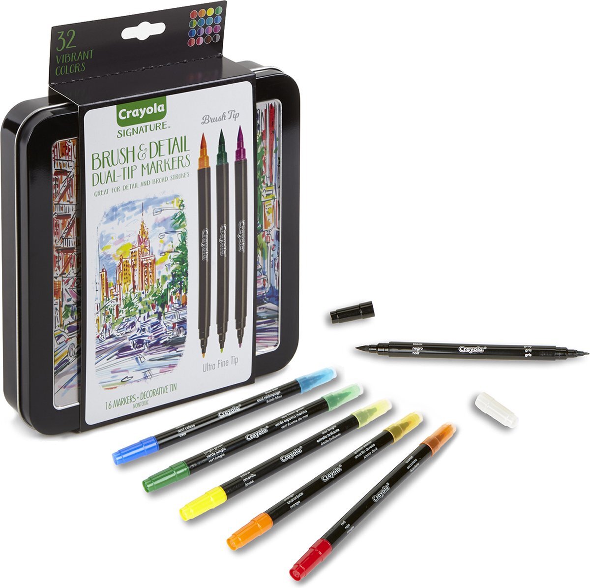 crayola Dual-TIP Markers, Verschillende kleuren 16/Pkg, One Size