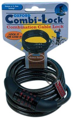 Oxford OF210 Combinatie Kabelslot - Brons