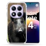 Cokitec Versterkte hoes voor Xiaomi Redmi Note 14 Pro 5G Wild zwijn Jacht Hout