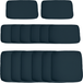 Pangivo Lot De 14 Housses De Rechange Pour Coussins De Salon De Jardin En Polyester Déperlant Bleu