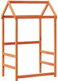 vidaXL Kinderbedhuisje 108x70x176,5 cm massief grenenhout wasbruin