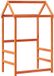 vidaXL Kinderbedhuisje 108x70x176,5 cm massief grenenhout wasbruin