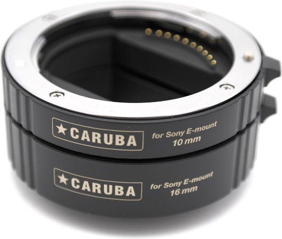 Caruba Extension Tube Set for Sony E-Mount (APS-C) - Black