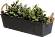 Mega Collections Recta plantenbak/bloembak - zink - zwart - L50 x D17 X H16 cm