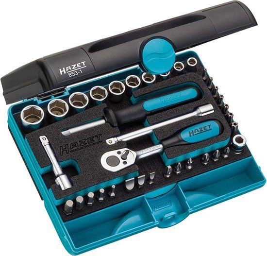 Hazet Doppenassortiment met ratel 1/4" 36-delig | 4000896154654