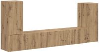 vidaXL Tv-meubelset Artisan Eiken Bewerkt Hout