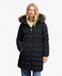 Superdry Dames Fuji Jas Met Capuchon En Imitatiebont - Zwart - Maat M