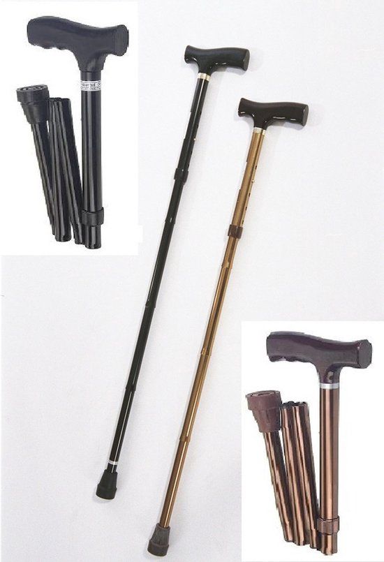 VITILITY Opvouwbare Wandelstok - Brons - Verstelbaar