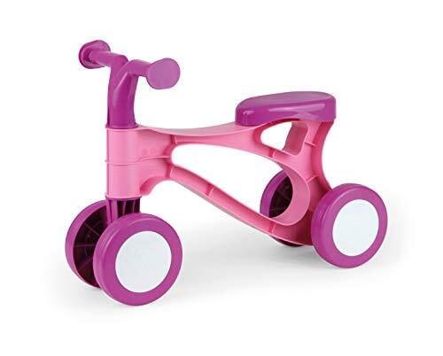 Lena 07166 - Loopfiets My First Scooter, loopfiets in roze en pink, zitfiets met stalen assen, loopleerfiets voor evenwichtsgevoel en leren lopen, loophulpmiddel voor peuters vanaf 18 maanden, roze