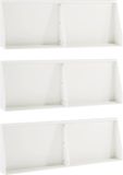 vidaXL Keermuur 6 st 60 x 12 x 50 cm Staal Wit