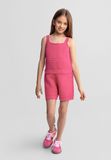 Minoti meisjes jumpsuit gehaakt roze - katoen