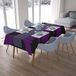 Bonamaison Tafelkleed, Anti-Mold, Sneldrogend, Waterdicht, 100% Polyester Tafellaken, Paars, zwart, 140 x 200 Cm