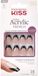 Kiss Salon Acrylic S - Kunstnagels Tips - Zwart French - 28 Stuks
