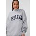 AMAYA Amsterdam katoenen sweater met tekst - grijs