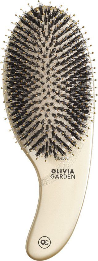 Olivia Garden Curve Boar & Nylon Haarborstel - Zwart