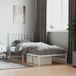Prolenta Maison Exclusive - Cadre De Lit Métal Sans Matelas Avec Tête De Lit Blanc 90x190cm