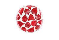 Excelsa Kerst Zoete Bord, Wit en Rood, 22.5x22.5x1 cm