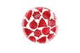 Excelsa Kerst Zoete Bord, Wit en Rood, 22.5x22.5x1 cm