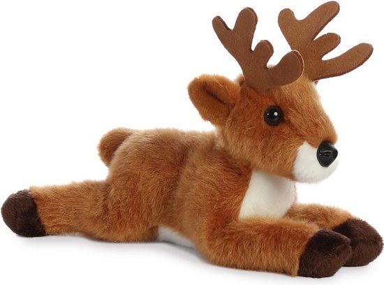 Aurora Pluche Hert Knuffel - 20 cm - Bruin - Bosdieren - Pluche Speelgoed