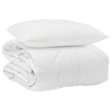 VidaXL All-Season Dekbed met Kussen 2 st Wit Microvezel