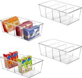 Unyqoos® Organisateurs de cuisine empilables avec compartiments amovibles pour une organisation optimale de la cuisine